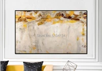 hot art hand painted abstract yellow oil paintings abstract canvas oil painting wall painting for living room home decoration
