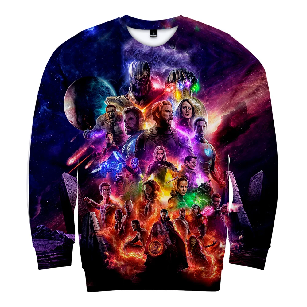 3D Мстители Endgame мужские толстовки с капюшоном разных цветов и белого цвета Kpop