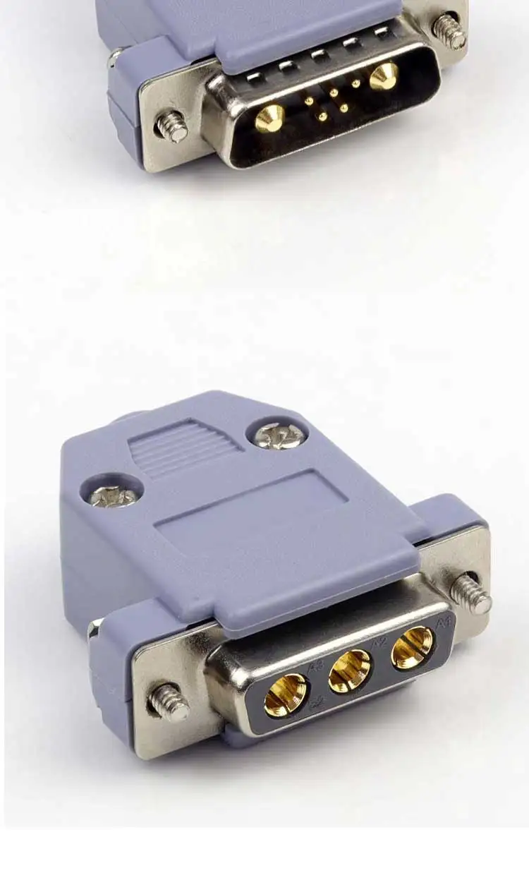 7W2S паяльная головка 40A большой ток DB7-pin разъем мужской женский чистая медь d-типа штекер с металлической крышкой