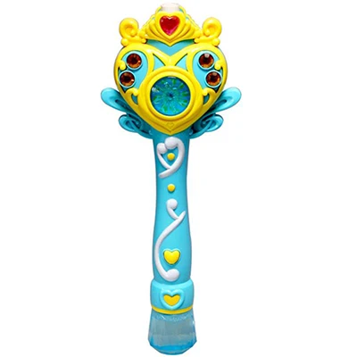 PIKAALAFAN Light music magic stick электропистолет для мыльных пузырей игрушка автоматическая машина для пузырей дуя пузырьковая игрушка игрушки на открытом воздухе - Цвет: Синий