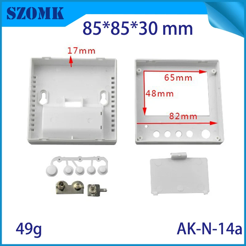 Пластиковый корпус szomk для электроники 4 шт. 85*85*30 мм 2 держателя аккумулятора AA