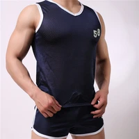 2018 special offer v neck 3setslot top and shorts breathable sportswear men sets mens clothing runnings suit fitness sporting