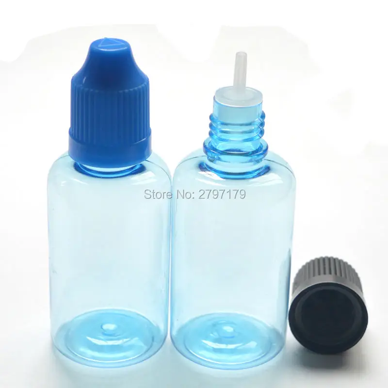 1 шт. E-liquid 30 мл PET пластиковая синяя бутылка с защитой от детей и длинным