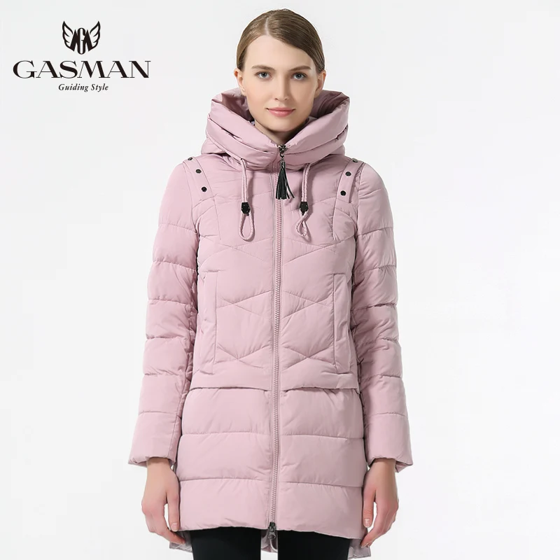 Стильный Женский Пуховик зимний с Капюшоном куртка женская зимняя Средней