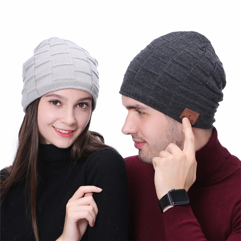Модная шапка бини, шапка, беспроводная Bluetooth гарнитура, гарнитура, динамик, микрофон, зимняя, для спорта на открытом воздухе, стерео, музыка, шапка, 18Nov28