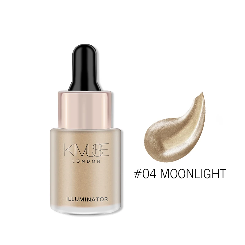 04 MOONLIGHT KIMUSE осветитель жидкий хайлайтер долговечный Осветляющий бронзатор крем для макияжа мерцающий сияющий блеск для лица Блестящий хайлайтер капля - Цвет: 04 MOONLIGHT