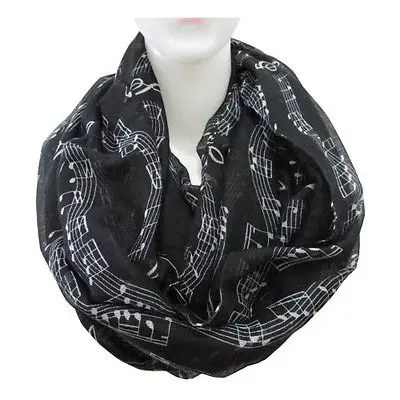 Женская мода зима Музыка Примечание тройной Clef платок палантин шарфы шарф |