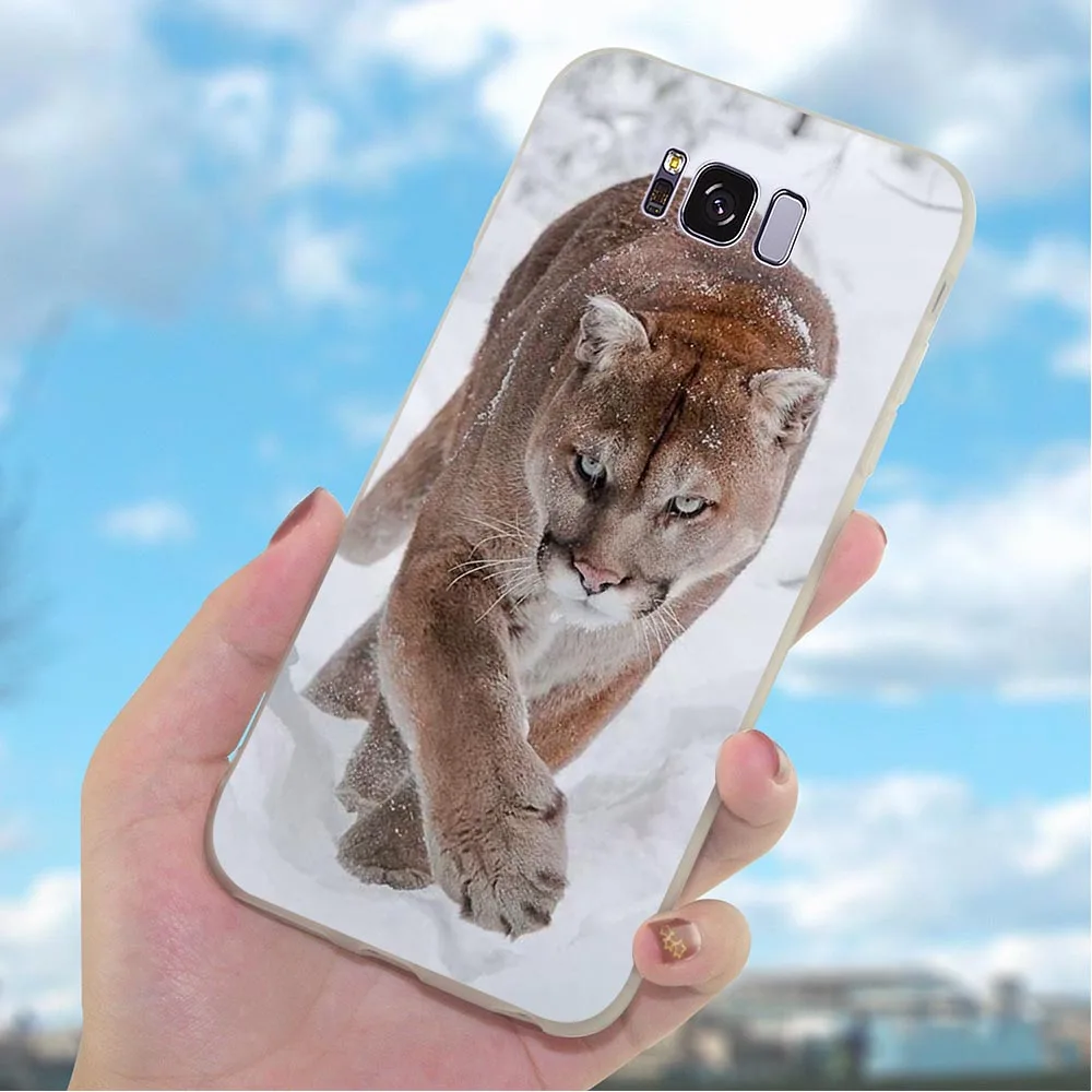 Мягкий ТПУ чехол для телефона Samsung Galaxy A3 Тигр Лев Хоул A5 A6 Plus A7 A8 A9 A10 A20 A30 A40 A50 A71