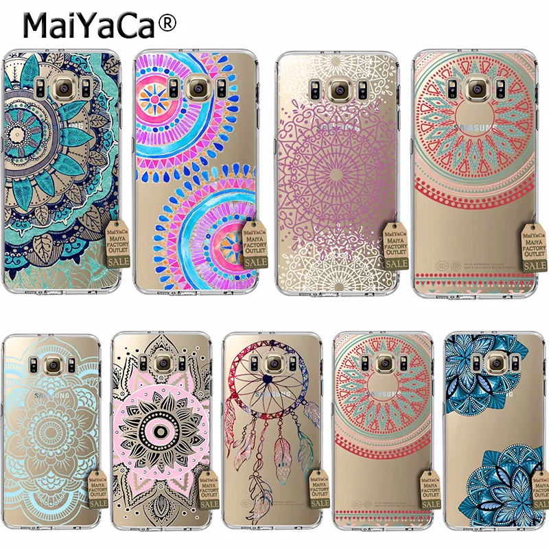 Прозрачный мягкий тонкий чехол MaiYaCa из ТПУ с ловцом снов для samsung galaxy s8 s7 edge s6 plus s5 s4