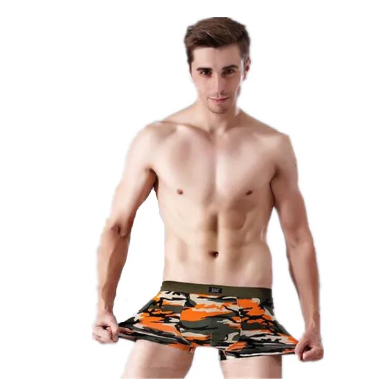 Трусы-боксеры мужские в стиле милитари классические камуфляжные пикантные