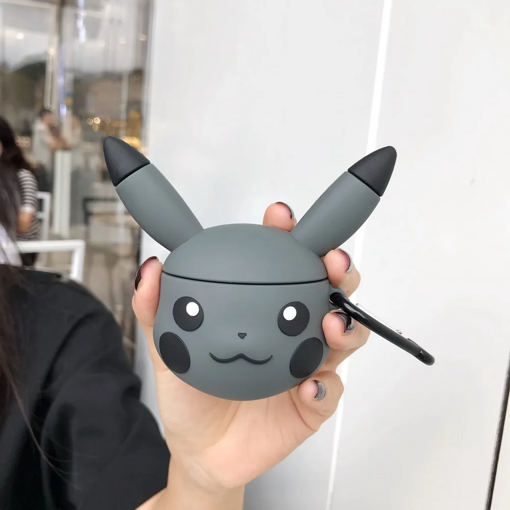 Милый мягкий силиконовый чехол kawaii для Airpods pika chu flash THUNDERBOLT PROJECT poke CARTOON Apple Airpods2 FRGMT чехол для наушников