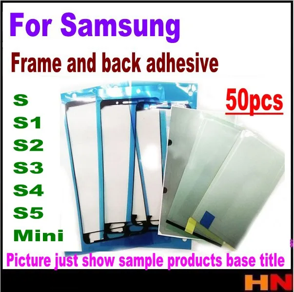 50 шт. наклейка на заднюю панель для Samsung galaxy S2 S3 S4 S5 MINI I9100 i9600 Передняя рамка и |