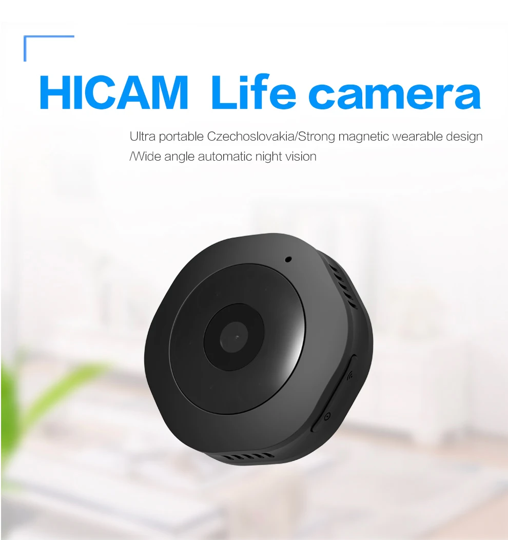 Wifi камера для тела IP Cam withe App iPhone Android широкоугольная крошечная секретная