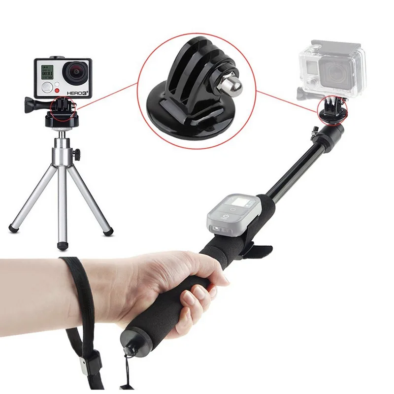 Для GoPro медь гайка переключатель голову Motion подключения камеры три подставки