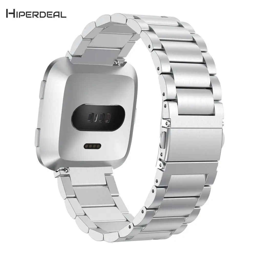 HIPERDEAL Replacement For Fitbit Versa Luxury Stainless Steel Strap Wrist Band Bracelet Smart Watches JANN22 | Электроника