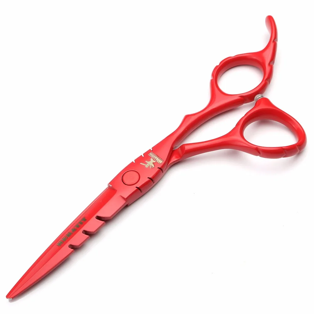 5.5 6 inch red professional Japanese hairdressing scissors hair cutting barbershop | Красота и здоровье