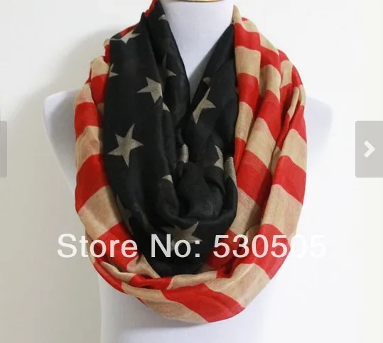 

American Flag Infinity Scarf Patriotic Independence Day 4th of July USA flag