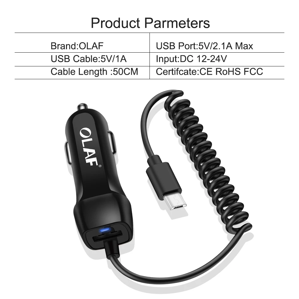 Олаф зарядных порта USB для автомобиля Зарядное устройство iphone X 7 samsung S9 S8 плюс