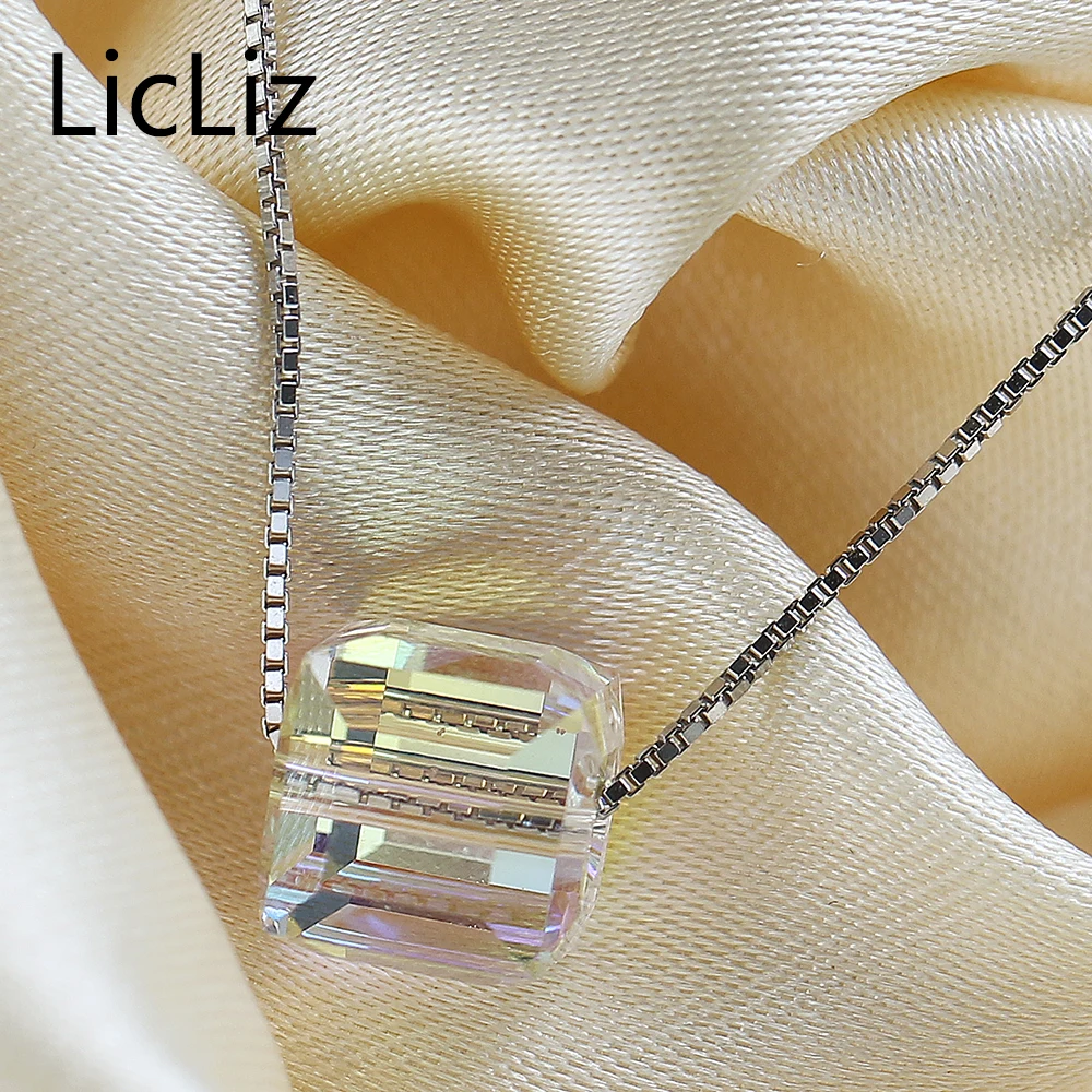 Женское Ожерелье чокер из серебра 925 пробы с кристаллами|pendant necklace|pendant necklaces