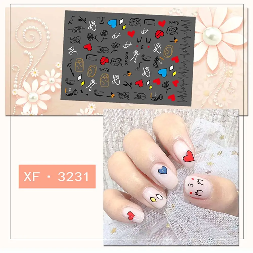 1 лист кактус авокадо Цветок Фрукты бумажная наклейка для ногтей Сделай Сам