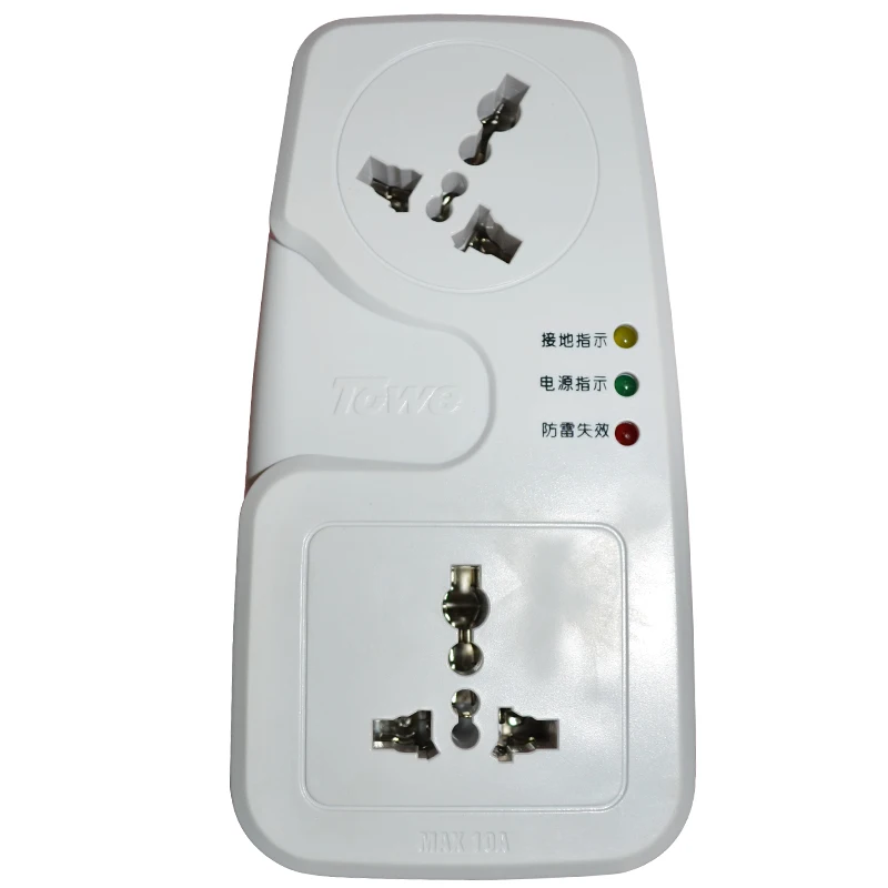 TOWE AP-1012S professional surge protection socket one to two converter 10kA  Безопасность и