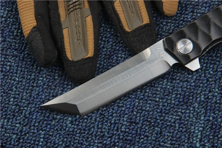 Складной нож D2 лезвием тактический Titanium ручка Высочайшее качество Открытый