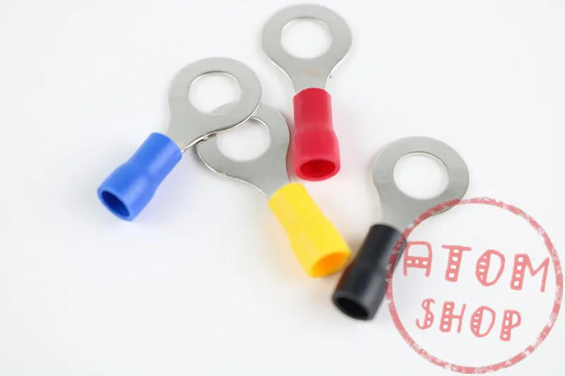 100 шт. RV1.25 3 холодного отжима терминал O типа круговой предварительно