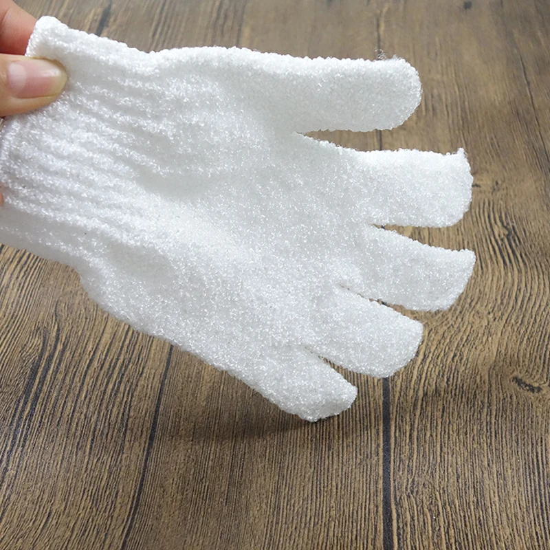 50pcs Hot Beige Nylon Body Cleaning Gants Douche Gant De Bain Exfoliante Cinq Doigts Serviette Accessoires Salle Bains | Дом и сад