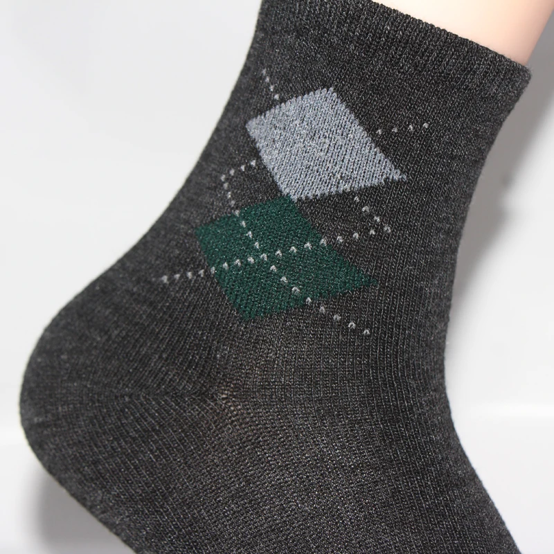 Горячая Распродажа модные мужские носки с ромбовидным принтом супер качество