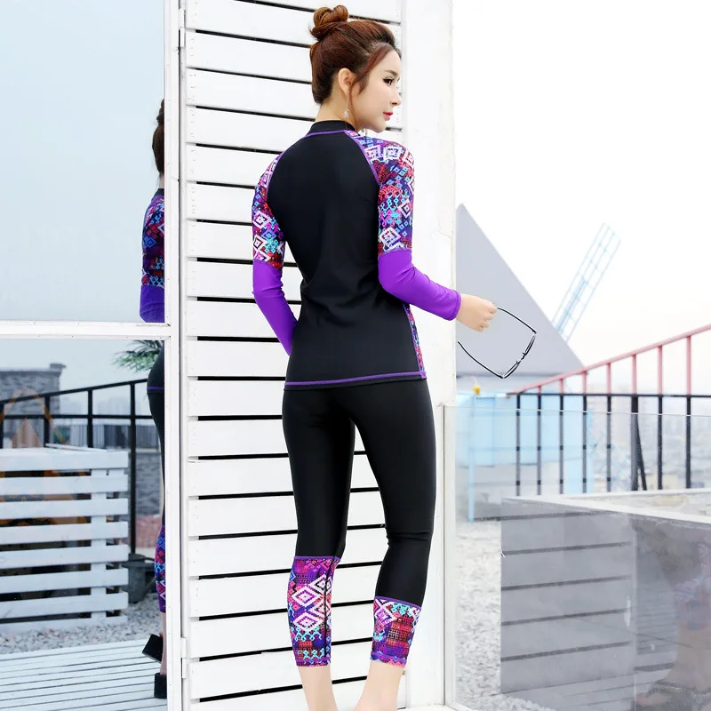 Женский гидрокостюм с длинным рукавом купальник для серфинга рашгарды женские