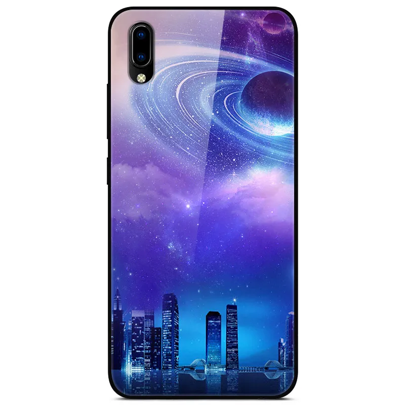 F для VIVO Y91C чехол VIVOY91C стеклянный жесткий чехол для телефона для VIVO Y91i чехол VIVO Y91 C мягкий бампер чехол закаленное для Vivo Y93 Y 93 - Цвет: 22