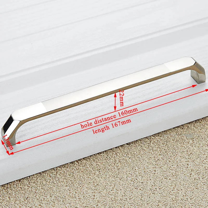 Handle-6631-160 KAK 5 шт., современные ручки для шкафа из цинкового сплава, кухонные дверные ручки для выдвижных ящиков, ручки для шкафа, ручки для мебели - Цвет: Handle-6631-160
