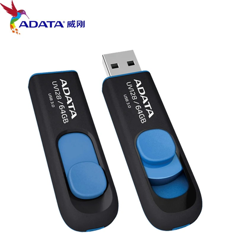 Абсолютно новая мода ADATA UV128 высокоскоростной флеш накопитель USB 3 0 64GB 32GB 16GB Memory Stick