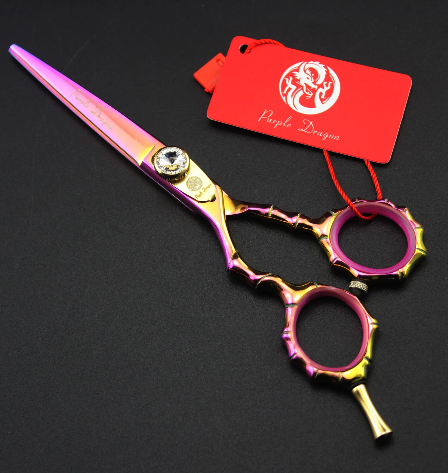 5 дюймов фиолетовый топ Профессиональные парикмахерские бамбуковые левые ручки