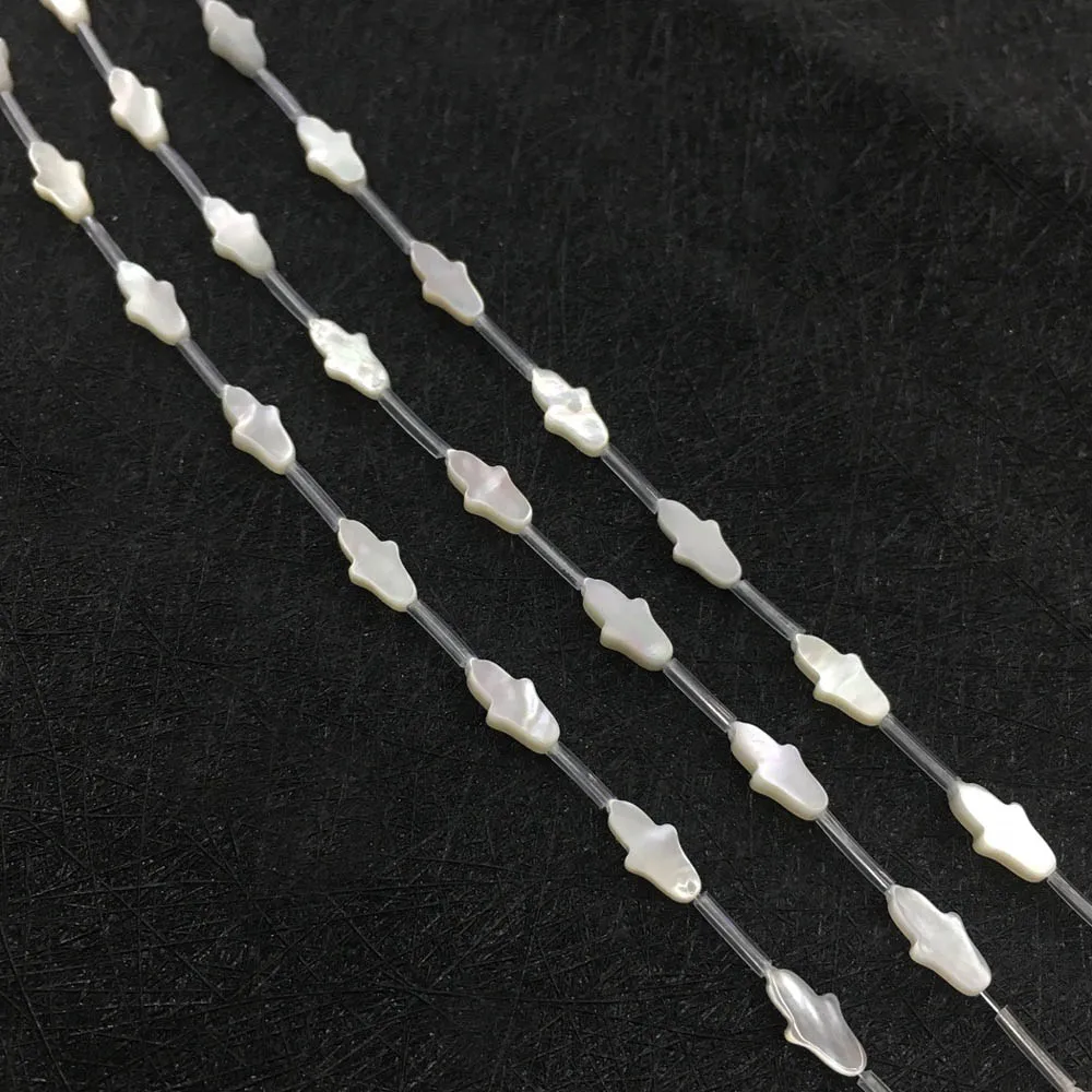 5*10 мм белый корпус Резные Лаки Хамса бусины ручной работы фокусные просверленные