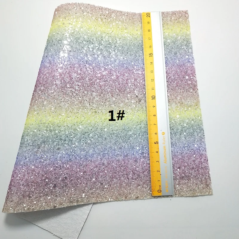 1 1 шт. 21X29 см синтетический Letaher, Cuero Sintetico Rainbow с эффектом блестящей кожи для изготовления бантов аксессуары S202B - Цвет: 1