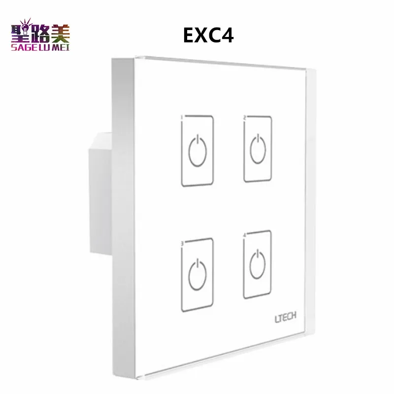 LTECH 110 V 220 AC EXC1 EXC2 EXC3 EXC4 настенное крепление DMX 2 4 GHZ RF затемнение панель 1 3 зоны для