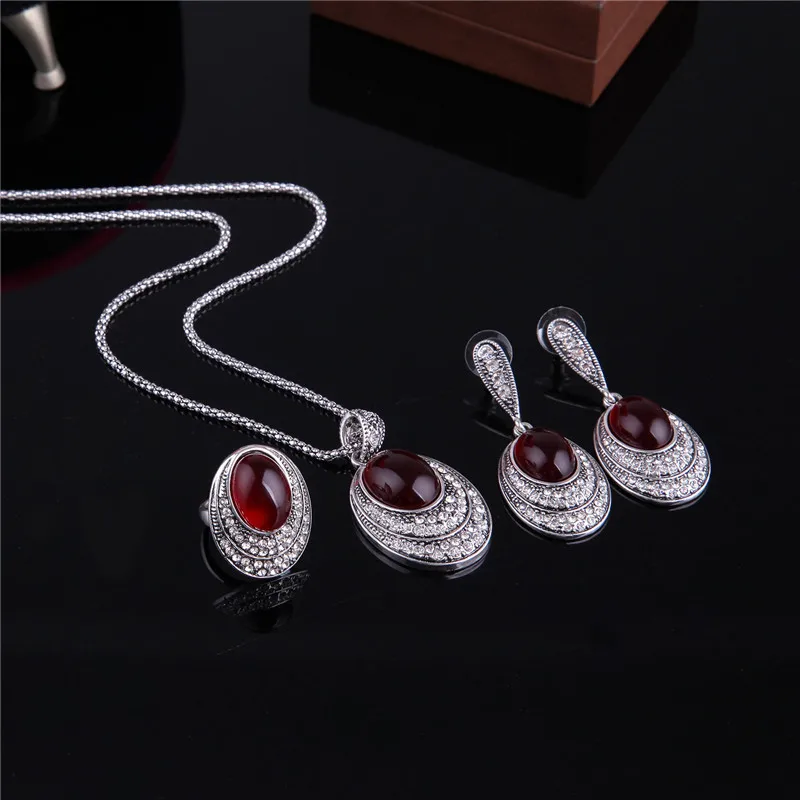 Винтажные наборы свадебных ювелирных изделий для женщин полный горный хрусталь