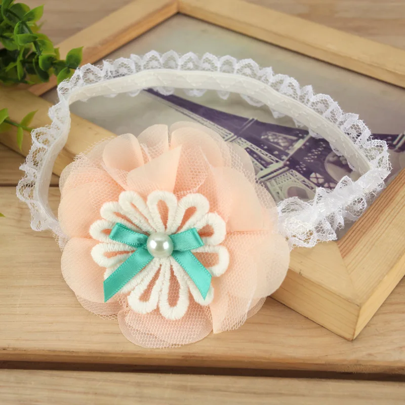 Лента для волос с цветами малышей бант девочек повязка аксессуары