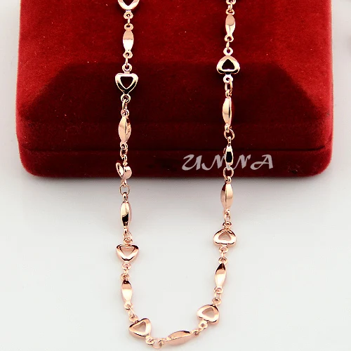 Женские женские настоящие розовое золото цвет заполнен звено цепочка модные