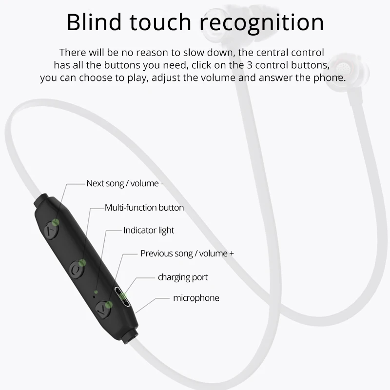 ROCKSPACE IPX4 Bluetooth 5,0 Беспроводной наушники Магнитная Дизайн Шум снижение вкладыши для тренажерного зала работает с микрофоном звук стерео