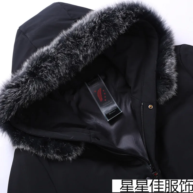 Размера плюс 8XL 7XL теплая зимняя куртка на утином пуху, для Для мужчин меховой воротник парки пальто с капюшоном размера плюс пальто в западном стиле Стиль