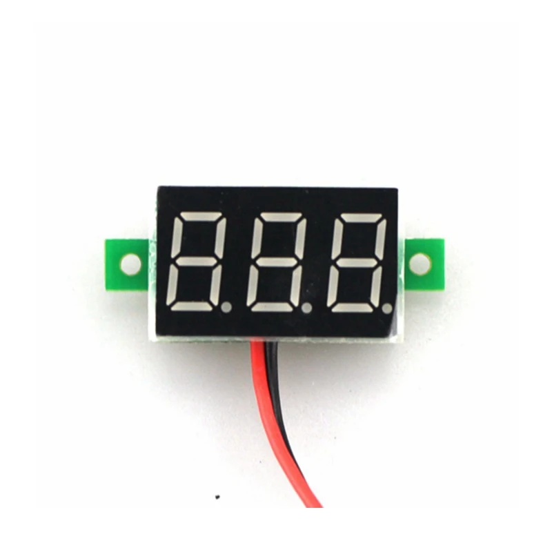 Car Motorcycle Battery Monitor DC 2.7-30V 2 Wire Green LED Digital Motor Voltmeter Voltage Volt Panel Meter Gauge | Инструменты