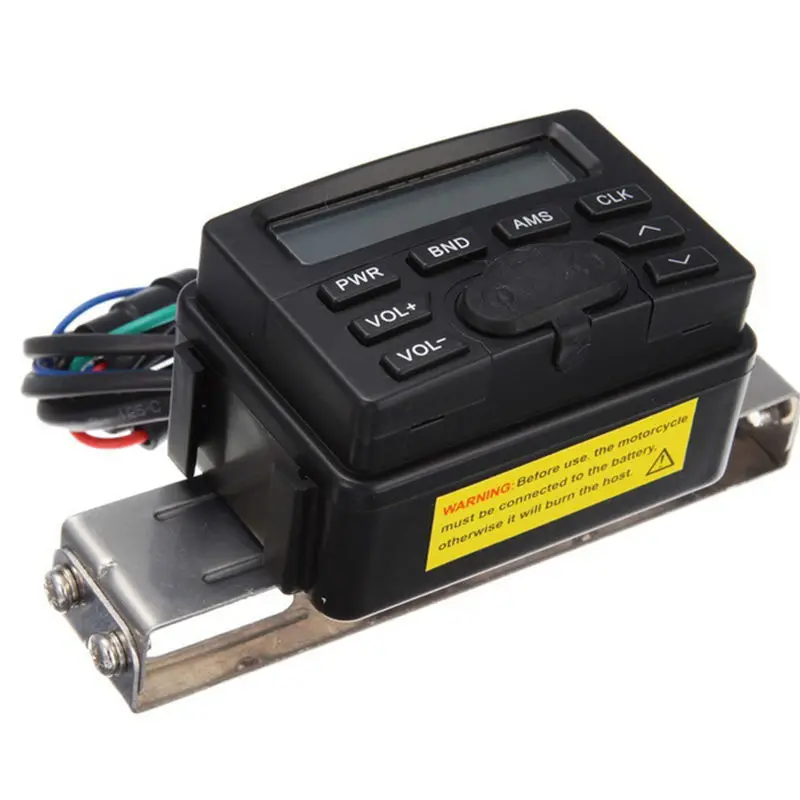 Мотоцикл руль стерео USB SD FM Радио Череп MP3 для усилителя Динамик AUX Audio мото