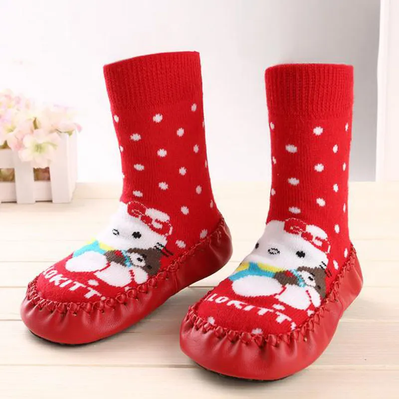 Осень/Зима 2017 детская обувь Милые Картонные Новорожденные Мальчики Девочки Первые Ходоки противоскользящие на полу 0-39М.