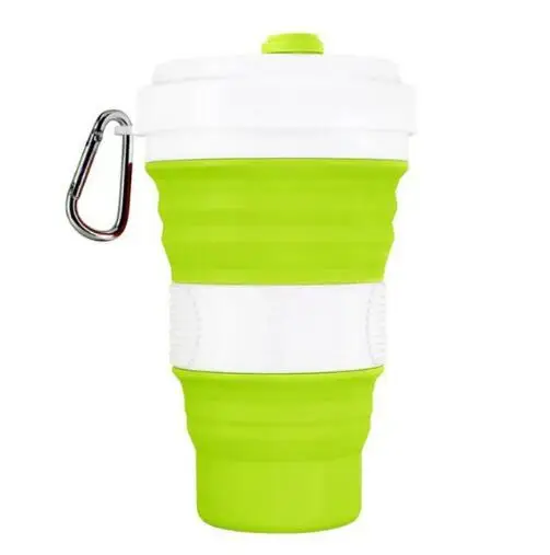 50 шт. 5 цветов силиконовые складные кофейные чашки дорожные уличные Складные