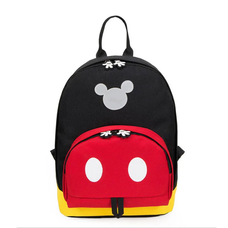 Yellow Mickey Disney детский рюкзак с Микки Маусом, Детская сумка для мальчиков и девочек, милые рюкзаки из полиэстера, Мультяшные сумки для детского сада - Цвет: Yellow Mickey