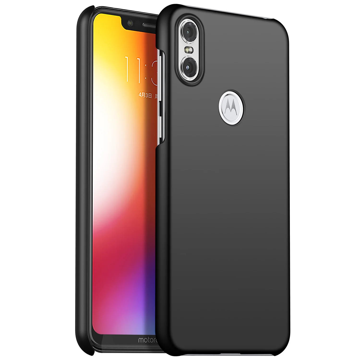 Роскошный Матовый Жесткий Чехол для Motorola Moto One vision, чехол для Motorola One XT1941, защитный чехол P30 P40 - Цвет: black