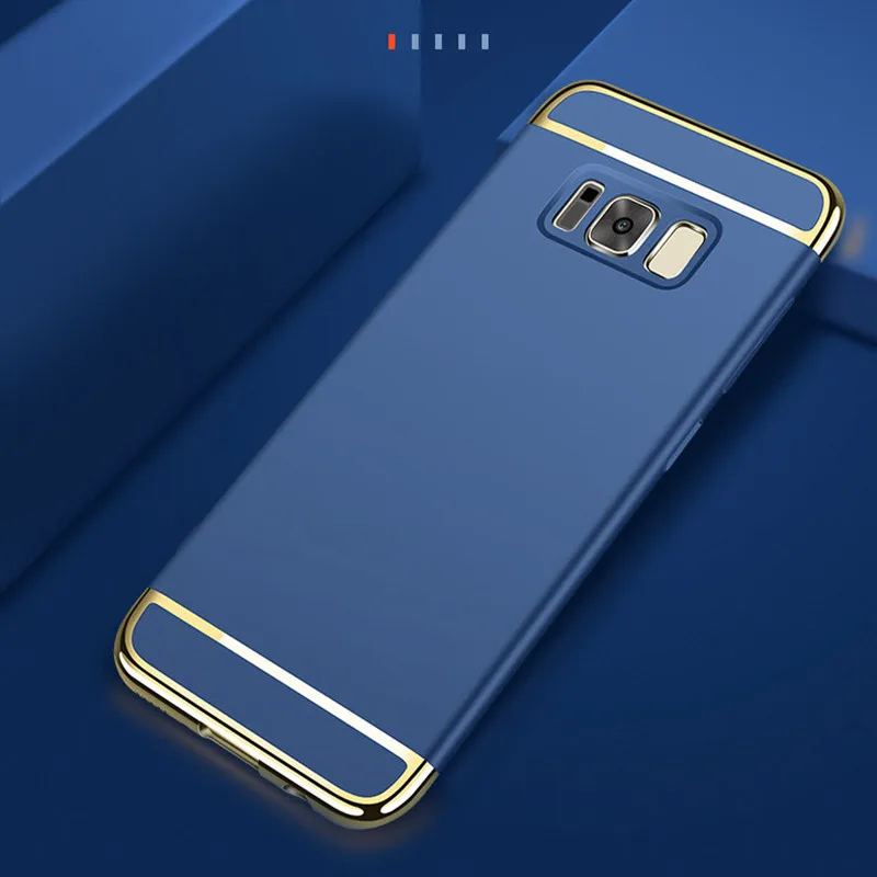 Для Samsung S6 S7 S8 чехол рамка задняя крышка ультра тонкий жесткий 3 в 1 защитный для