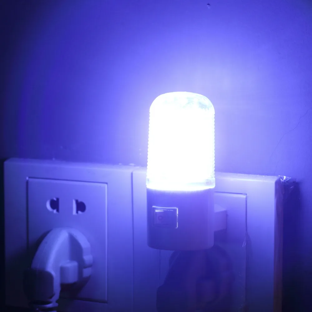 

1pcs Lowest price Wall Mounting Bedroom Night Light Lamp 1W 6 LED AC Plug Energy Saving